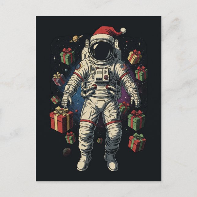 Carte Postale Santa Astronaute Noël  (Devant)