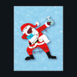 Carte Postale Santa Claus Dabbing Christmas covid<br><div class="desc">santa claus christmas coronavirus,  influenza flu smiling covid19 ,  2020 corona cartoon pandemic,  épidéic mask quarantine virus,  covid-19 gesture humor cool ,  meme hipster pose holiday ,  cheerful cute red dab ,  a funny illustration hiver,  happy merry dabbman onavirus santa claus christchrist</div>