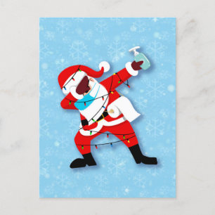 Carte Postale Santa Claus Dabbing Christmas covid