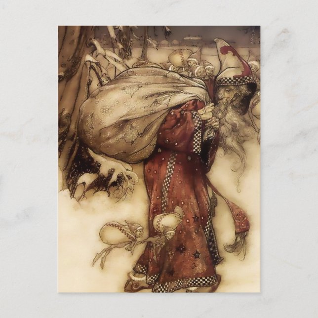 Carte Postale « Santa Claus » par Arthur Rackham (Devant)