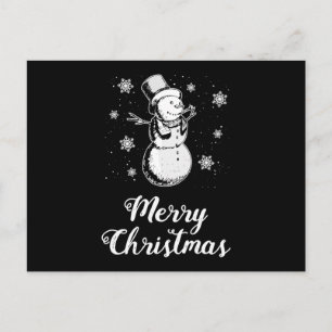 Carte Postale Santa Claus Snowman Noël drôle Idée cadeau