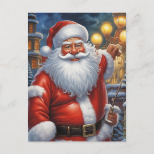 Carte Postale Santa Clause Joyeux Noël Bonne année