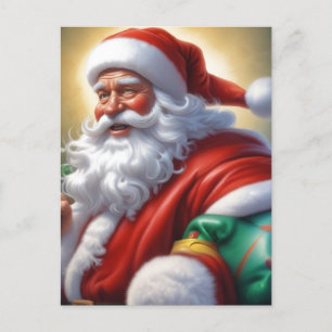 Carte Postale Santa Clause Joyeux Noël Bonne année