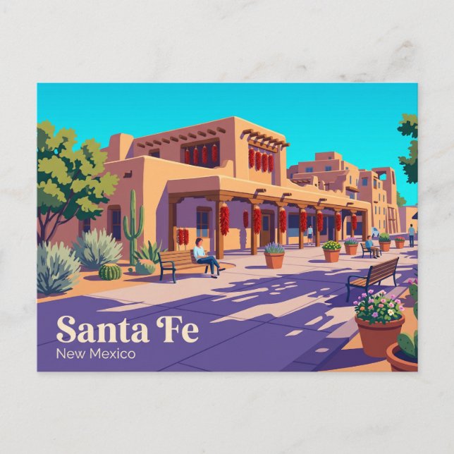 Carte Postale Santa Fe Historic Plaza USA (Devant)
