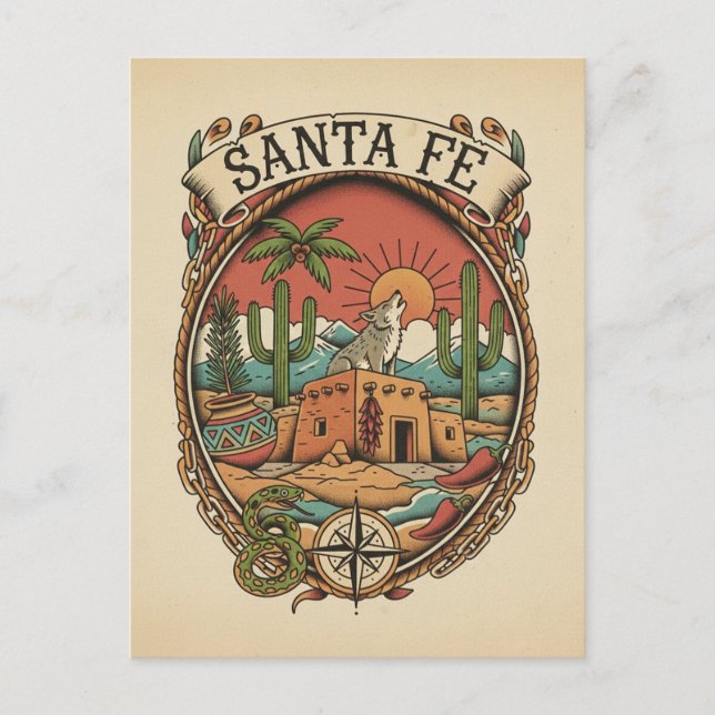 Carte Postale Santa Fe New Mexico Travel (Devant)