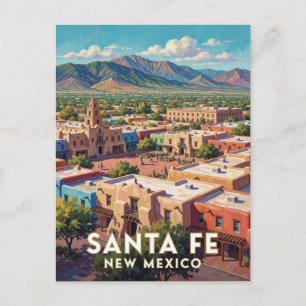 Carte Postale Santa Fe Nouveau-Mexique Adobe Voyage 🌵
