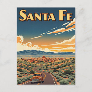 Carte Postale Santa Fe Nouveau-Mexique Voyage Antique