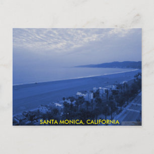 CARTE POSTALE SANTA MONICA BLEU