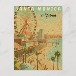 Carte Postale santa monica monica californie voyage vintage cl