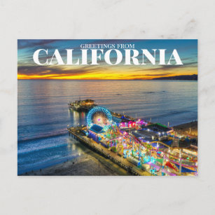 Carte Postale Santa Monica Pier, CA, États-Unis