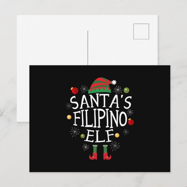 Carte Postale Santa's Filipino Elf (Devant / Derrière)