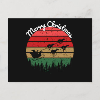 Carte Postale Santas Sleigh tiré par des lévriers
