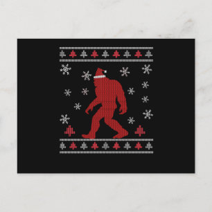 Carte Postale Santasquatch Bigfoot Père Noël Sasquatch