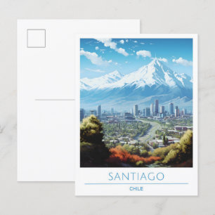 Carte Postale Santiago Chili Vintage voyage
