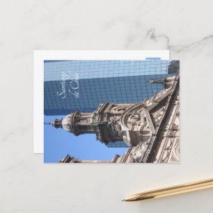 Carte Postale Santiago du Chili, ancien et nouveau