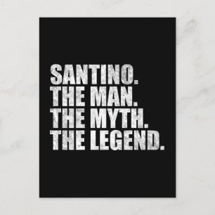 Carte Postale Santino nom, Santino L'Homme Le Mythe La Légende