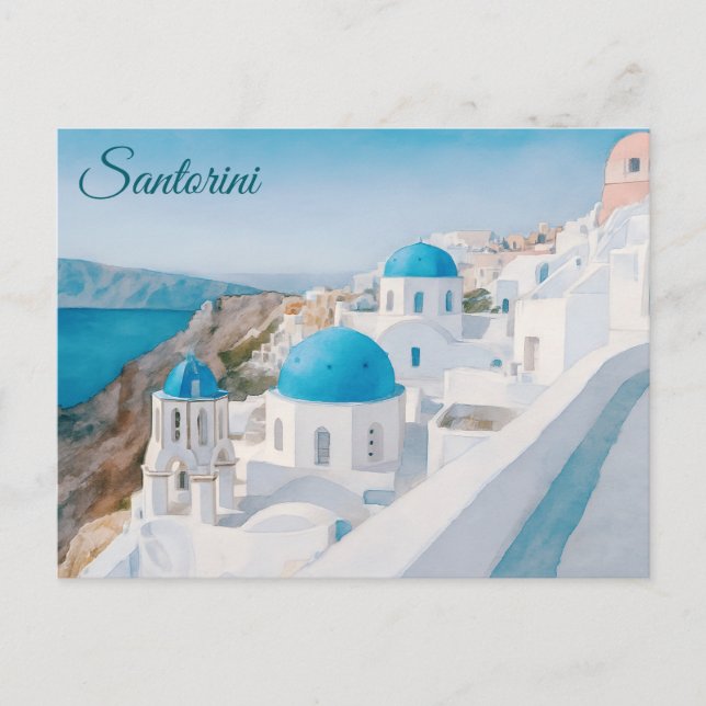 Carte Postale Santorin, Grèce (Devant)