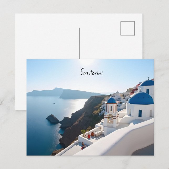 Carte Postale Santorin Grèce (Devant / Derrière)