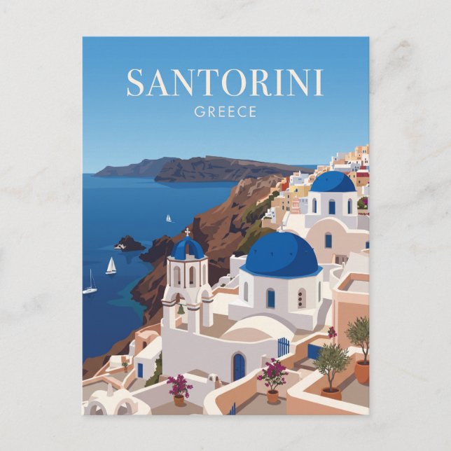 Carte Postale Santorin Grèce (Devant)