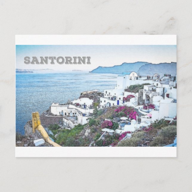 Carte Postale Santorin, Grèce (Devant)