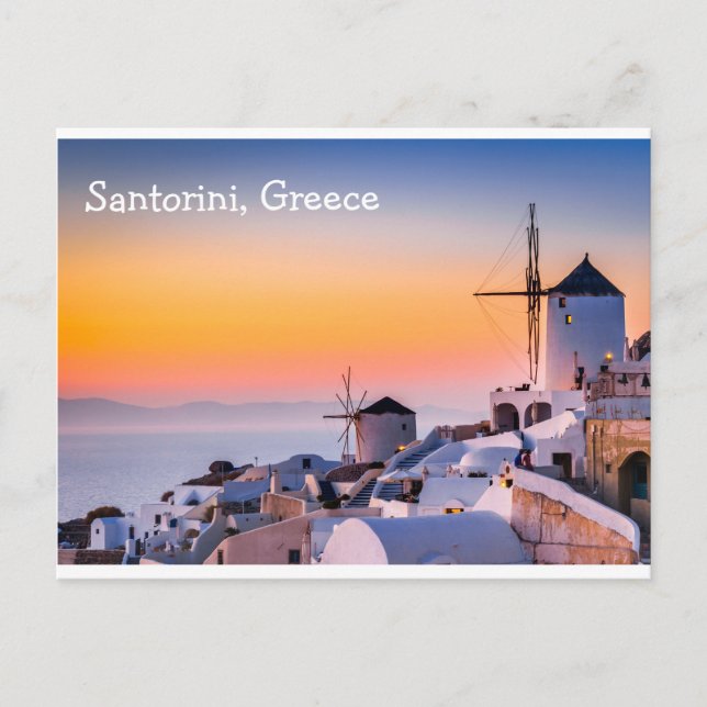 Carte Postale Santorin Grèce (Devant)