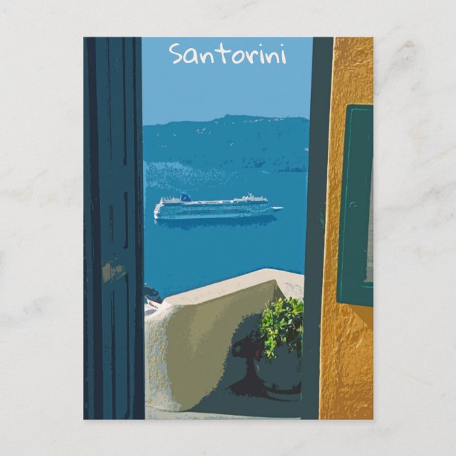 Carte Postale Santorin, Grèce (Devant)