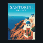 Carte Postale Santorin, Grèce Maisons Blanches Voyage Vintage<br><div class="desc">Découvrez la beauté à couper le souffle de Santorin, en Grèce, avec cette carte postale vintage qui présente ses bâtiments emblématiques blanchis à la chaux, ses superbes églises à dômes bleus et ses impressionnantes falaises surplombant la mer Egée. Réputée pour ses couchers de soleil fascinants et sa culture vivante, Santorin...</div>