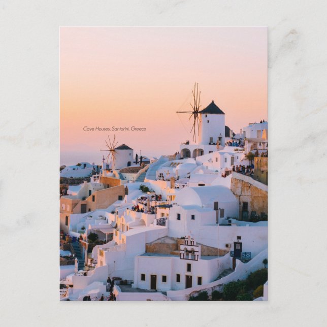 Carte Postale Santorin, Grèce, photo pittoresque, (Devant)