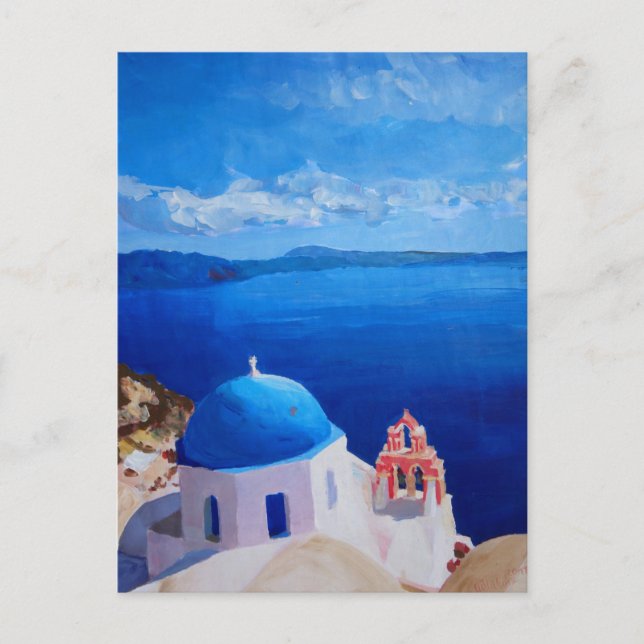 Carte Postale Santorin, Grèce - Vue depuis Oia (Devant)