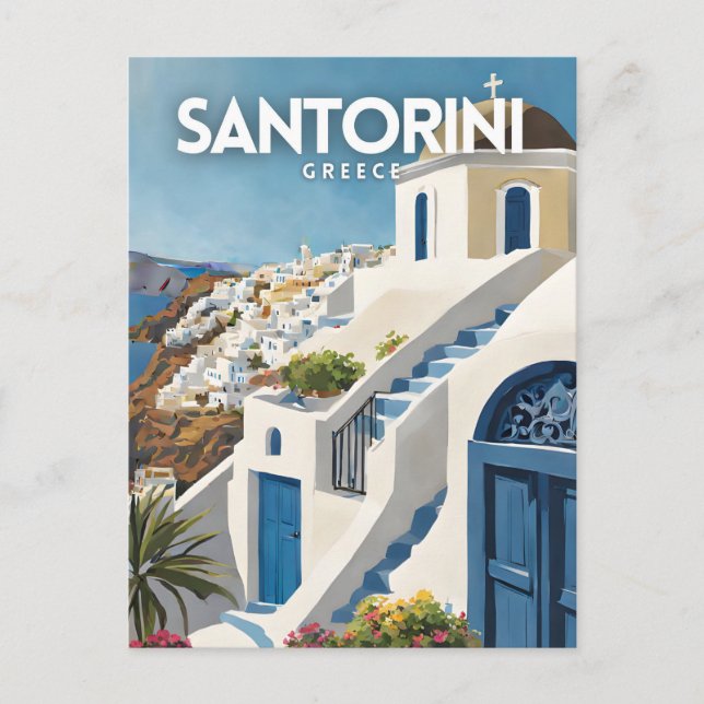 Carte Postale Santorin Nostalgique (Devant)