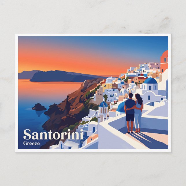 Carte Postale Santorin Oia Grèce (Devant)