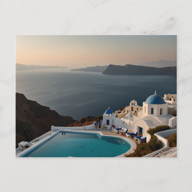 Carte Postale Santorin Sunset Bliss (Devant)
