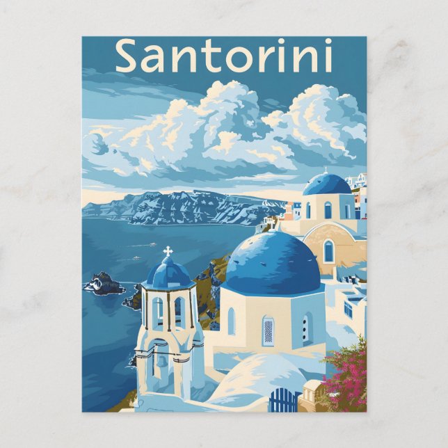 Carte Postale Santorin Travel (Devant)