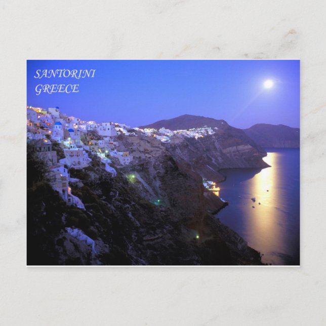 CARTE POSTALE SANTORINI NIGHT (Devant)