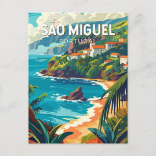 Carte Postale Sao Miguel Island Portugal Travel Art
