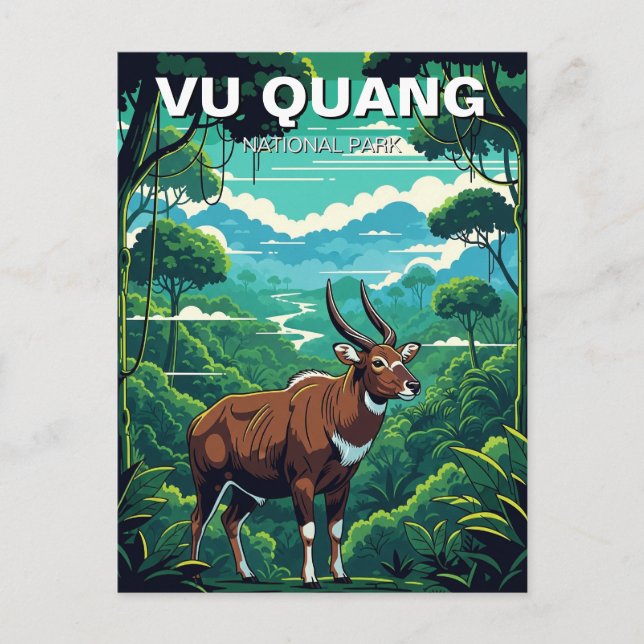 Carte Postale Saola in Vu Quang National Park Vietnam Travel (Devant)
