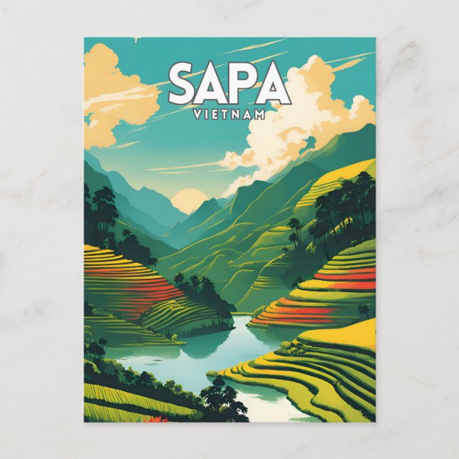 Carte Postale Sapa Vietnam Vintage (Devant)