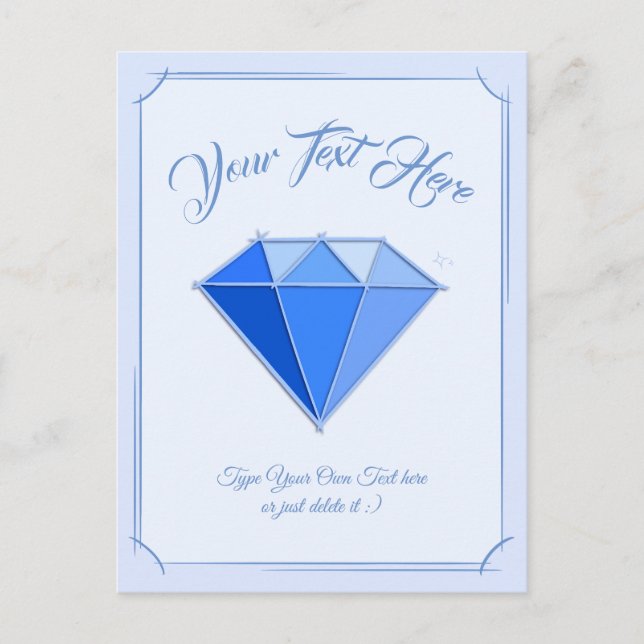 Carte Postale Saphir Pierre précieuse. Bijoux. 45 Ans de Mariage (Devant)