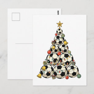 Carte Postale Sapin de Noël de football