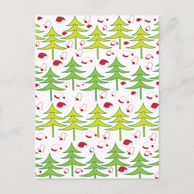 Carte Postale Sapin de Noël Hiver  (Devant)