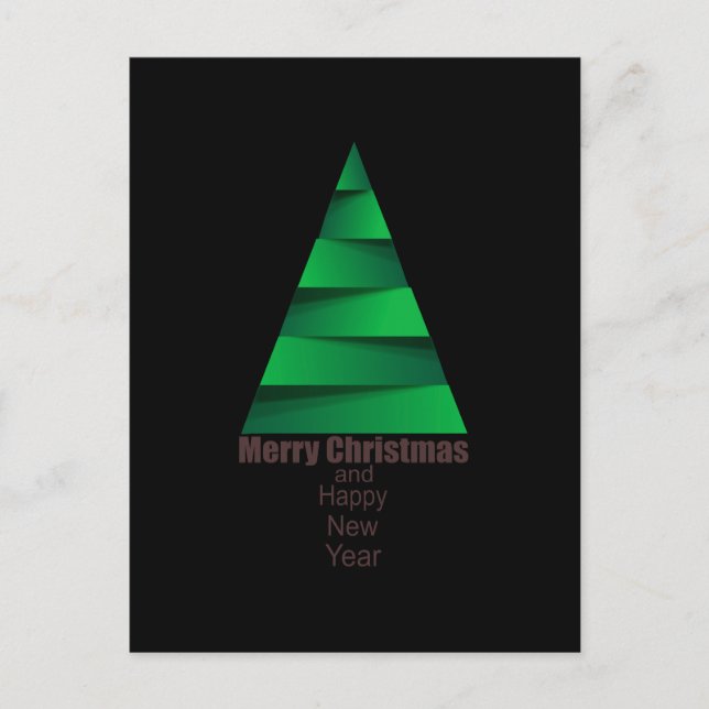 Carte Postale Sapin de Noël moderne (Devant)