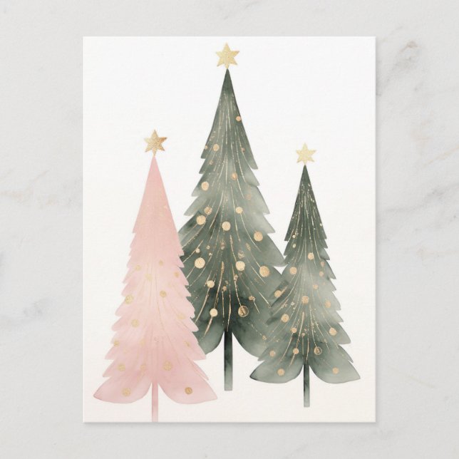 Carte Postale Sapins de Noël (Devant)