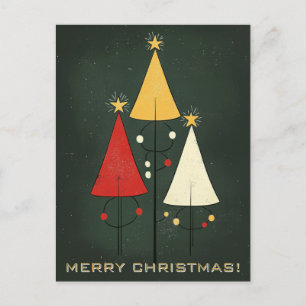 Carte Postale Sapins de Noël Abstraits