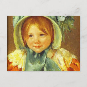 Carte Postale Sara dans une Bonnet Verte. c. 1901, Mary Cassatt