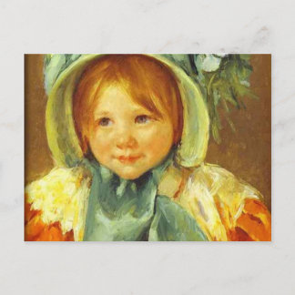 Carte Postale Sara dans une Bonnet Verte. c. 1901, Mary Cassatt