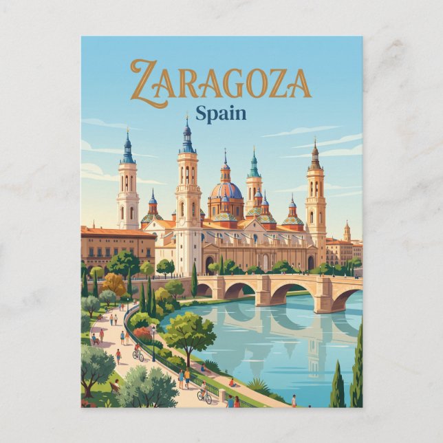 Carte Postale Saragosse, Espagne (Devant)