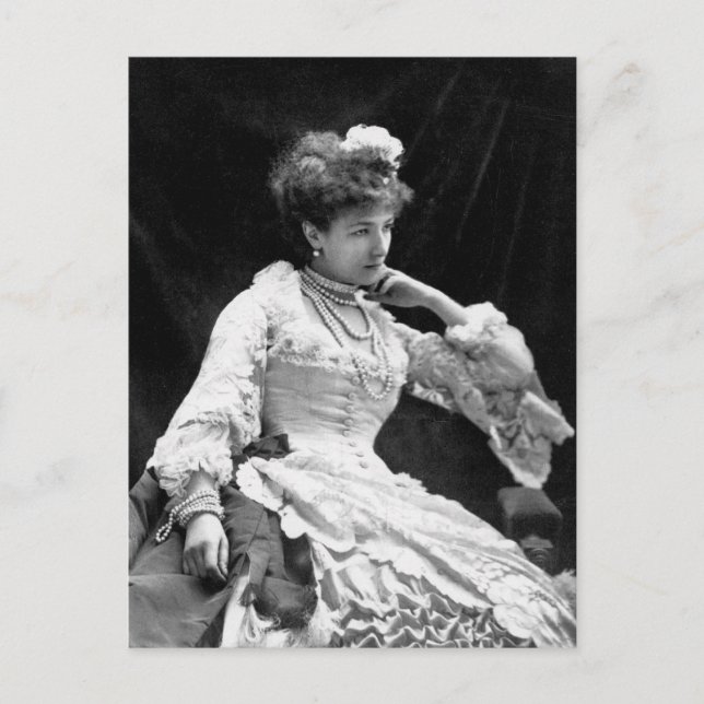 Carte Postale Sarah Bernhardt Photo Vintage - 1877 (Devant)