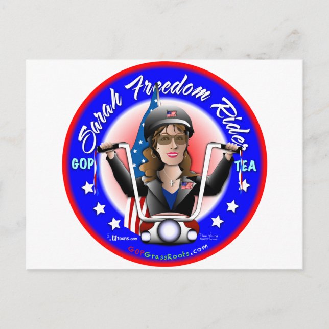 Carte Postale Sarah Liberty Rider (Devant)