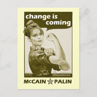 Carte Postale Sarah Palin, de style antique