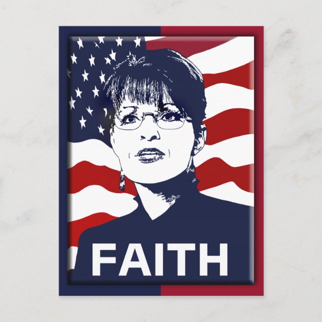 Carte postale Sarah Palin Faith (Devant)